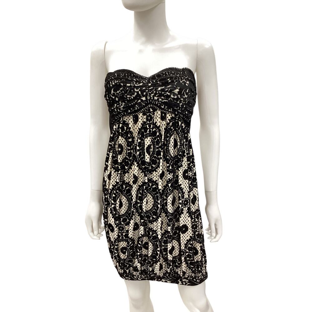 Diane Von Furstenberg Dress Women’s Size 6 ‘Marcella’ Velvet Burnout Strapless